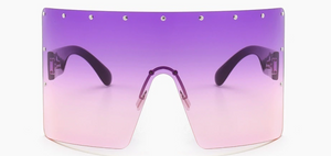 Super Oversized One-Piece Rimless Frame