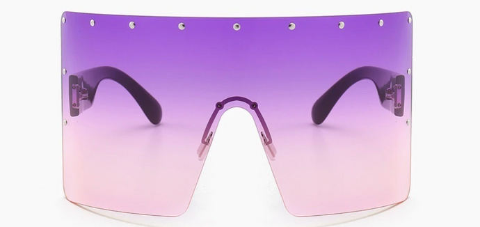 Super Oversized One-Piece Rimless Frame