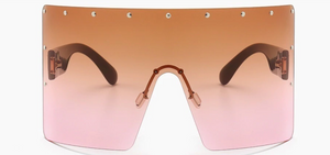 Super Oversized One-Piece Rimless Frame
