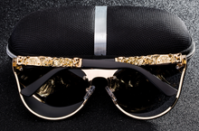 Load image into Gallery viewer, Gothic Skull Corner Rounded Cat Eye Rimless Framed Sunglasses
