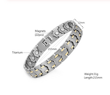 Load image into Gallery viewer, Bio Magnetic Health Titanium Bracelet
