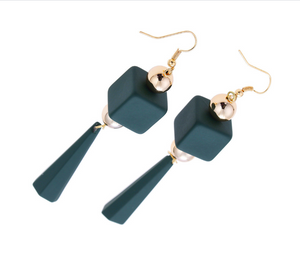 Dark Green Earrings