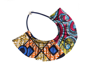 Vivid Ethnic Wax Fabric Bib Choker