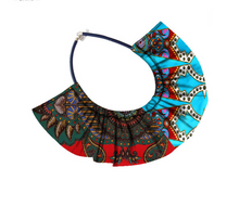 Load image into Gallery viewer, Vivid Ethnic Wax Fabric Bib Choker
