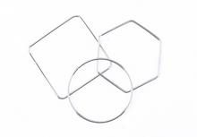Load image into Gallery viewer, 6 pc. Silver Plated Geometric Shapes Bracelets
