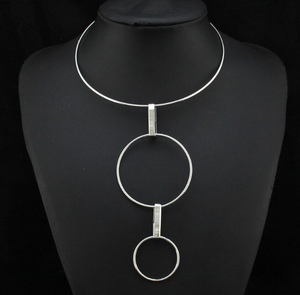 Double Layer Loops Pendant Necklace