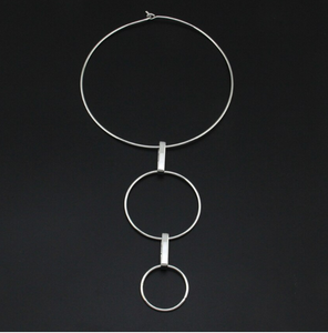 Double Layer Loops Pendant Necklace