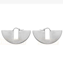 Load image into Gallery viewer, Half Moon Matte Earrings
