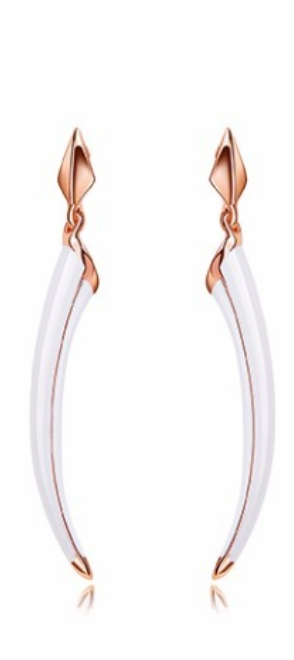Italian Horn Dangler Earrings
