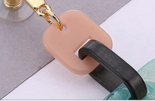 Load image into Gallery viewer, Marbled Blush Green Acrylic Square Dangler Push Back Earrings

