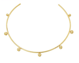 Circle & Ball Adjustable Choker Necklace