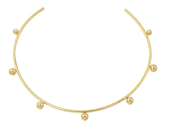 Circle & Ball Adjustable Choker Necklace