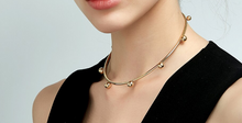 Load image into Gallery viewer, Circle &amp; Ball Adjustable Choker Necklace
