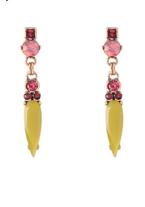 Olive Opal Gemstone Earrings