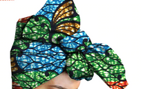 Load image into Gallery viewer, Ethnic Wax Fabric Square Headwrap

