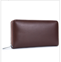 Load image into Gallery viewer, Long Silver Plated Zipper Organizer Triple Row Sleeve Wallet
