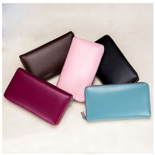 Load image into Gallery viewer, Long Silver Plated Zipper Organizer Triple Row Sleeve Wallet
