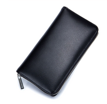 Load image into Gallery viewer, Long Silver Plated Zipper Organizer Triple Row Sleeve Wallet
