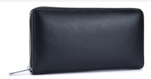 Load image into Gallery viewer, Long Silver Plated Zipper Organizer Triple Row Sleeve Wallet
