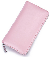 Load image into Gallery viewer, Long Silver Plated Zipper Organizer Triple Row Sleeve Wallet
