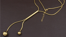 Load image into Gallery viewer, Gold Plated Ball &amp; Chain Necklace
