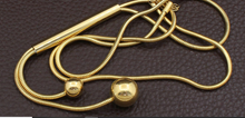 Load image into Gallery viewer, Gold Plated Ball &amp; Chain Necklace
