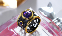 Load image into Gallery viewer, Black Gun CZ Ring
