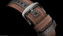 Load image into Gallery viewer, Fashion Sport Square Case Triple Black Faces Brown Band Watch
