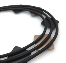 Load image into Gallery viewer, Black Rolled Rubber &amp; Aluminum Necklace
