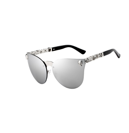 Round Cat-Eye Framed Sunglasses
