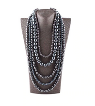 Load image into Gallery viewer, Simulated Pearls 5 Strands 34&quot;
