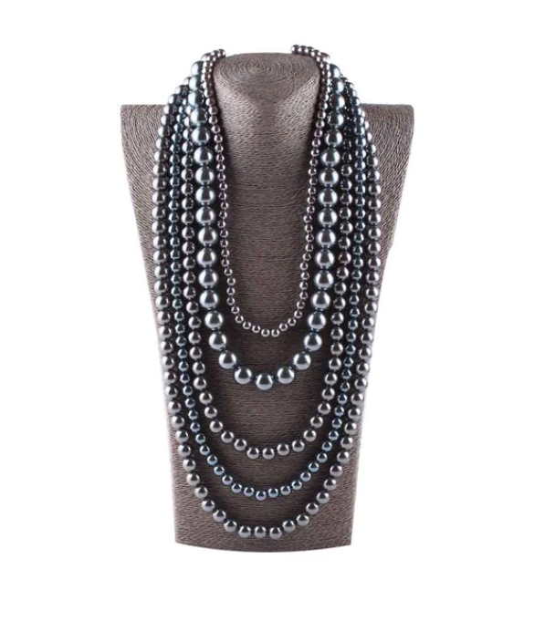 Simulated Pearls 5 Strands 34