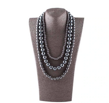 Load image into Gallery viewer, Simulated Pearls 3 Strands 24&quot;
