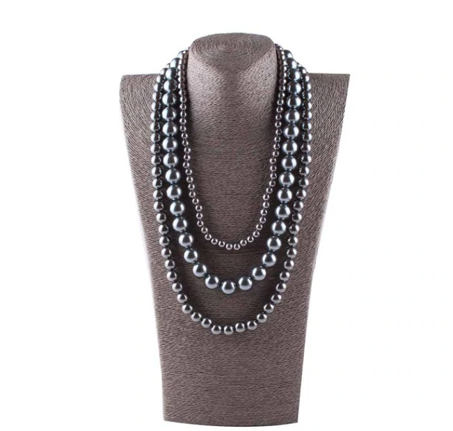 Simulated Pearls 3 Strands 24