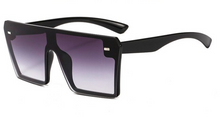 Load image into Gallery viewer, Black Square Frame Oversized Sunglasses
