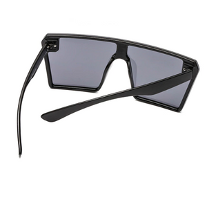 Black Square Frame Oversized Sunglasses