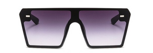 Black Square Frame Oversized Sunglasses