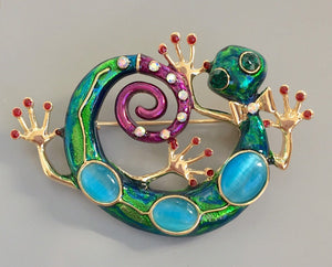 Gecko Brooch