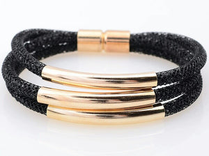 Mesh Wrap Black Bracelet
